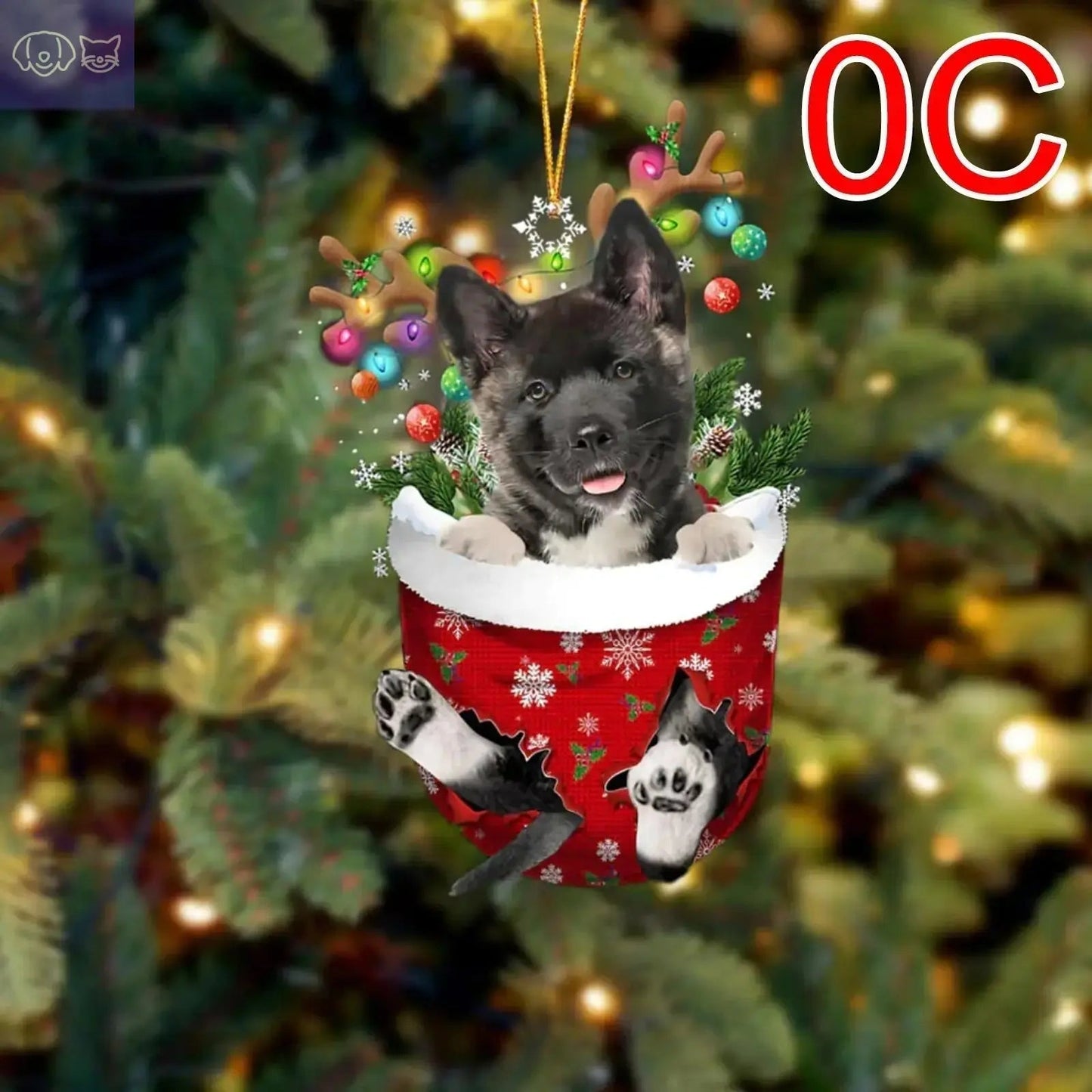 Dogs Snow Pocket Ornaments