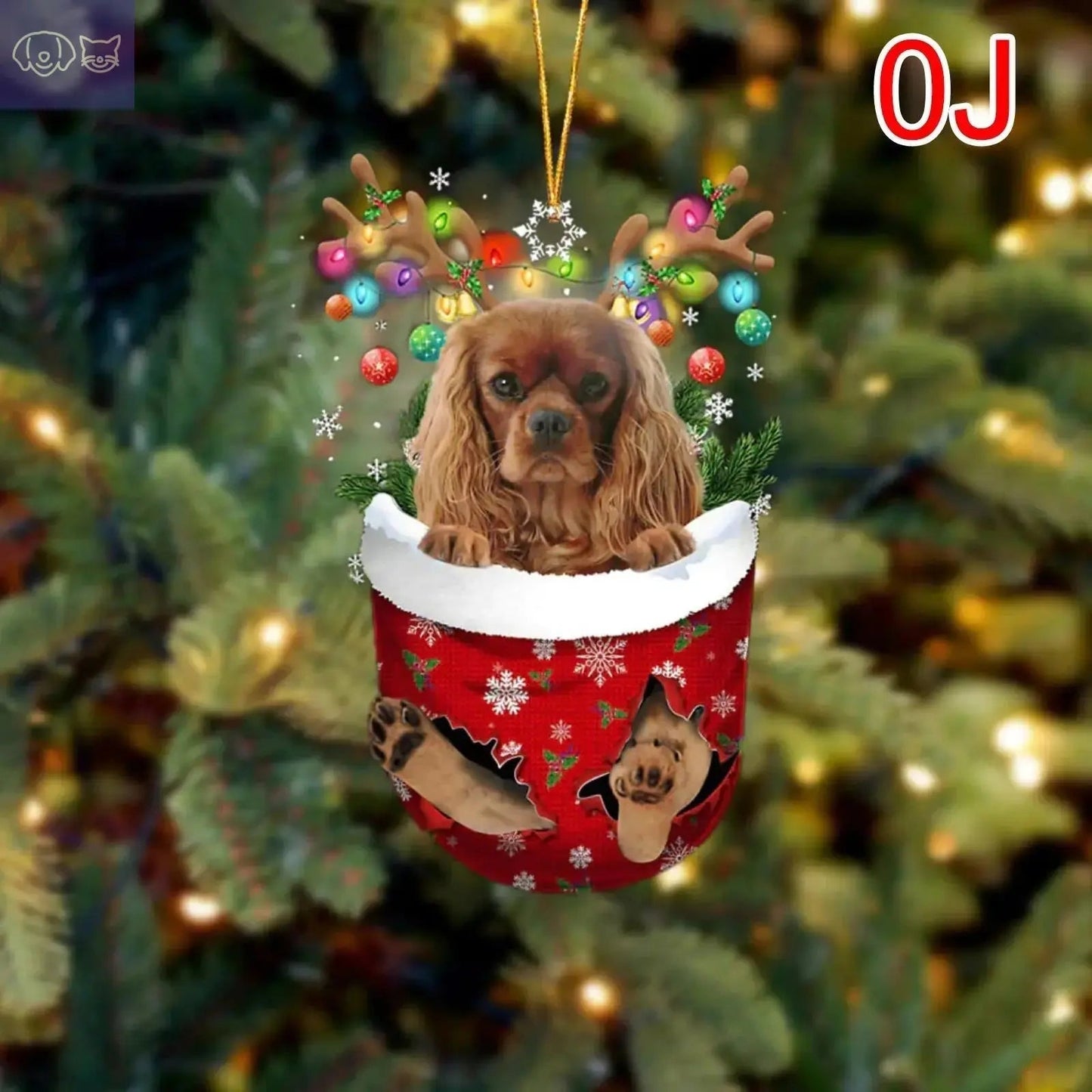 Dogs Snow Pocket Ornaments
