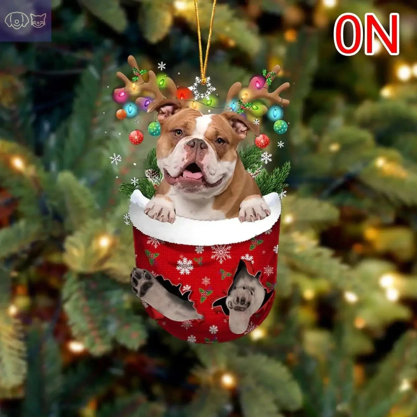 Dogs Snow Pocket Ornaments