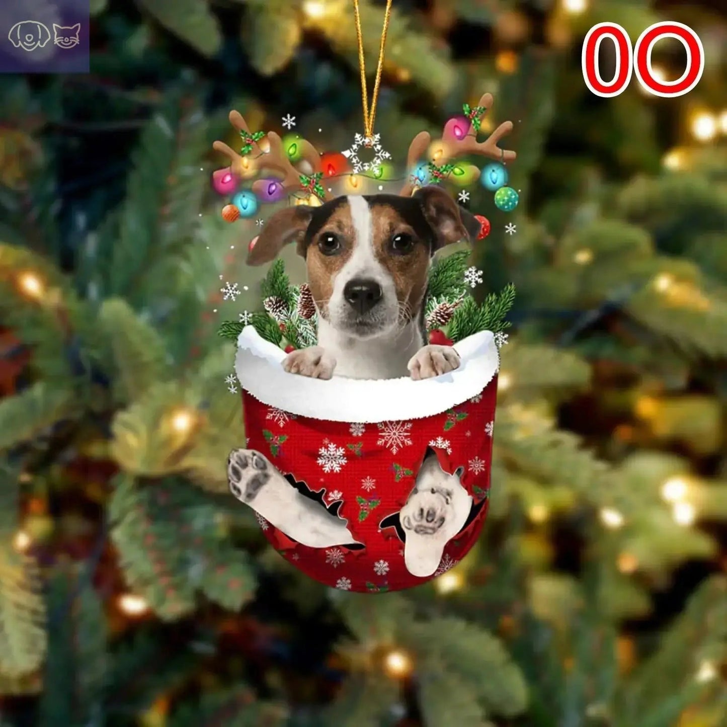 Dogs Snow Pocket Ornaments