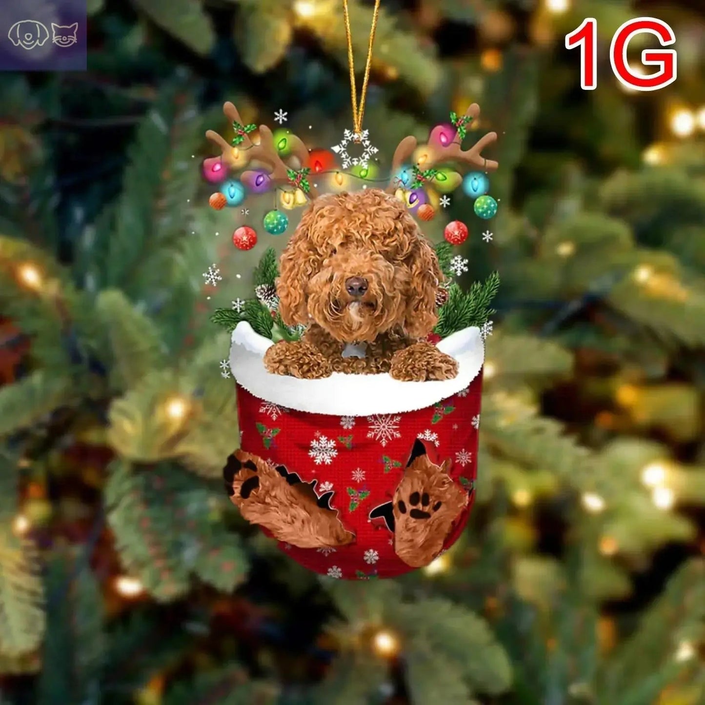 Dogs Snow Pocket Ornaments