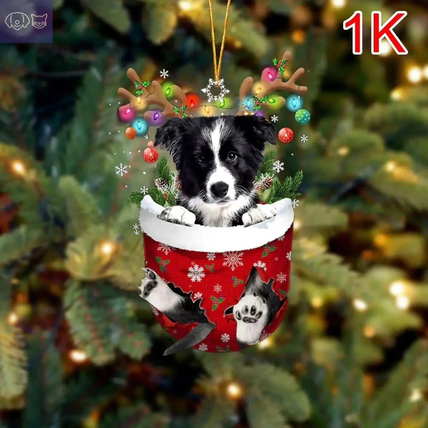 Dogs Snow Pocket Ornaments