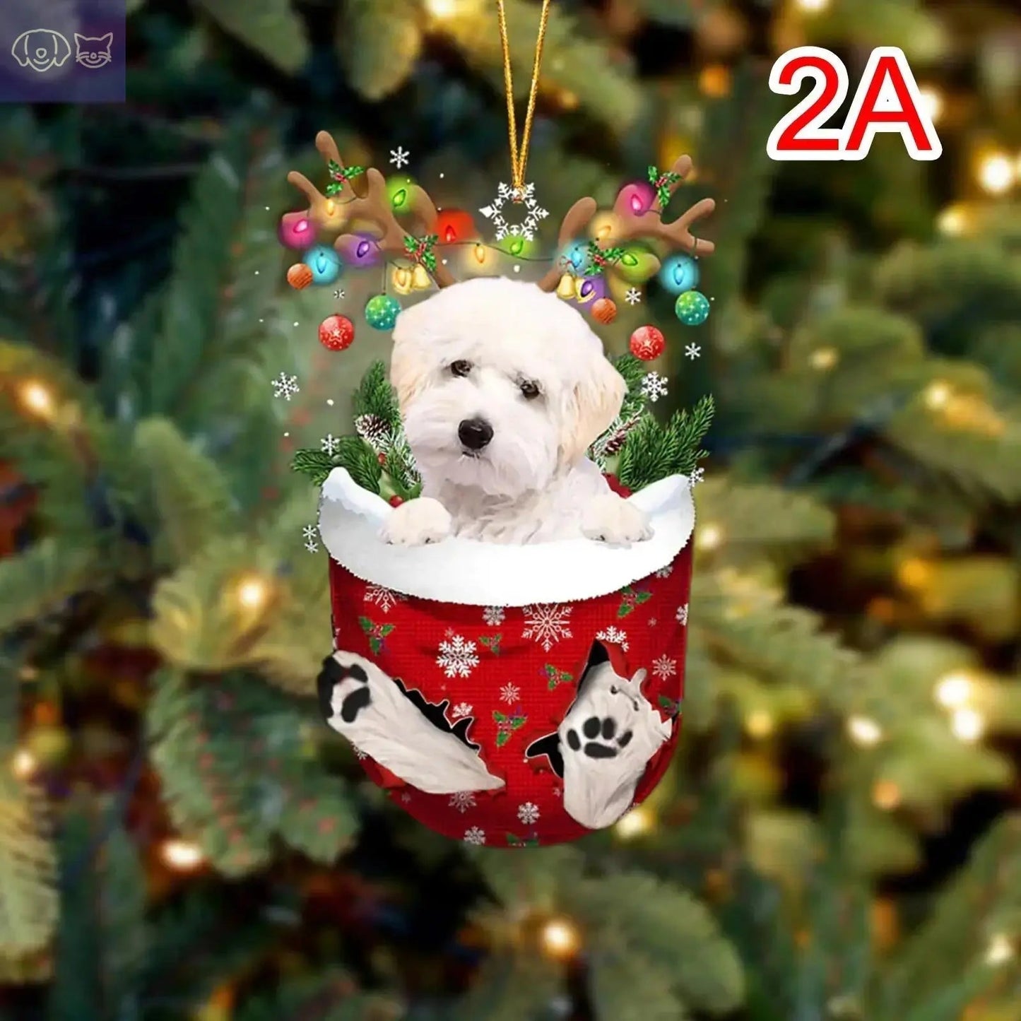 Dogs Snow Pocket Ornaments