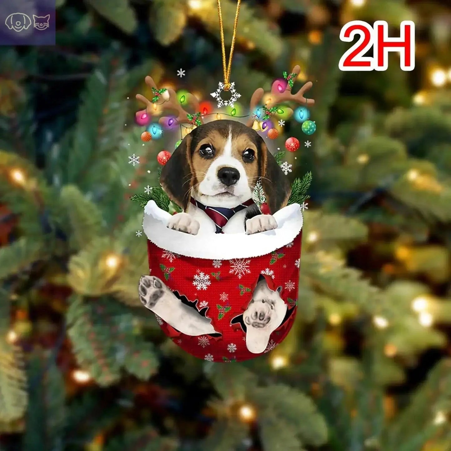 Dogs Snow Pocket Ornaments