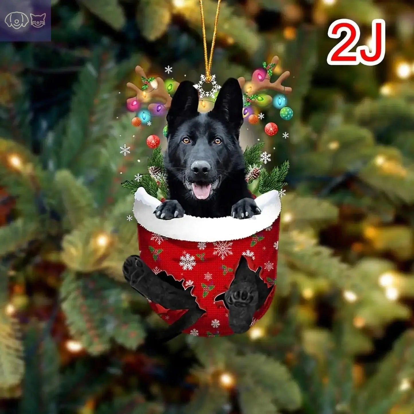 Dogs Snow Pocket Ornaments