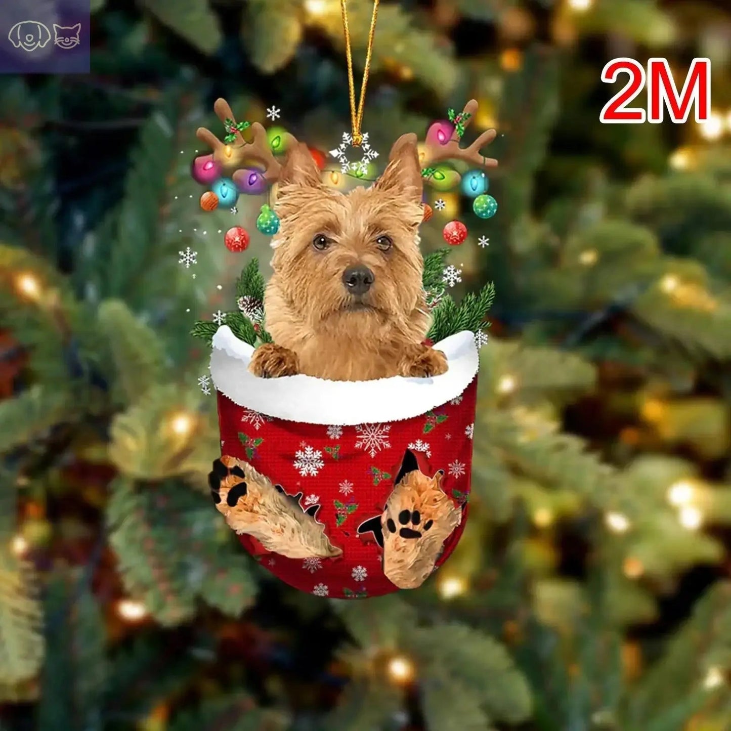 Dogs Snow Pocket Ornaments