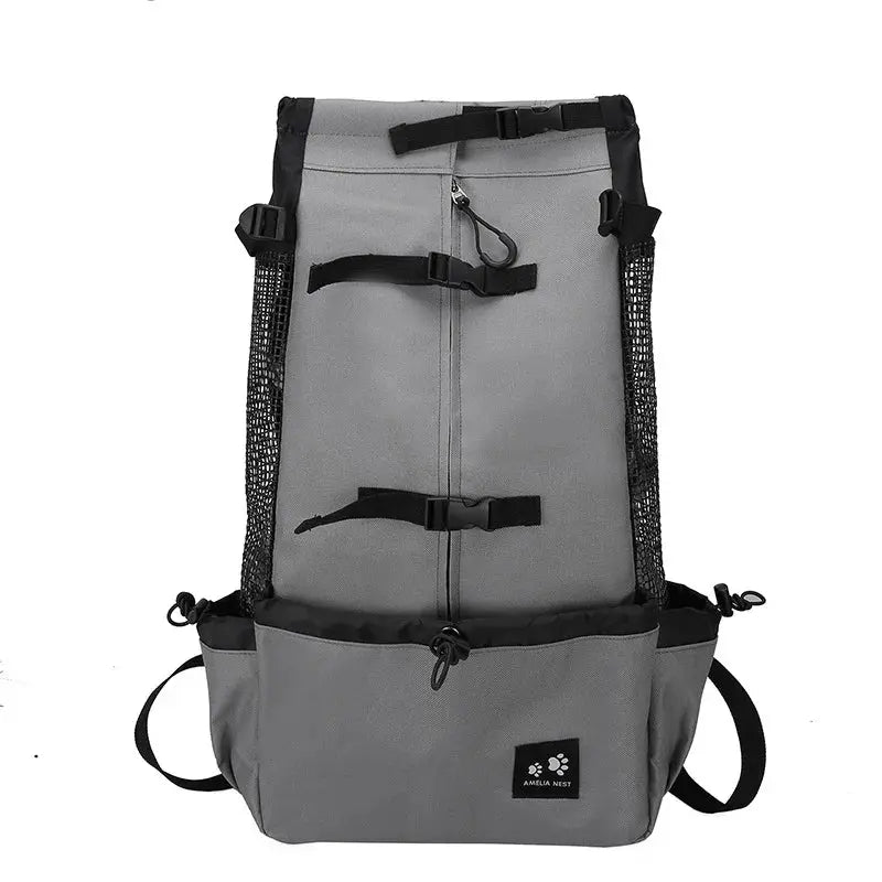 Durable Nylon Dog Carrier Backpack – Breathable Travel Bag for Pets