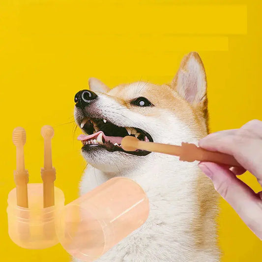 FlexiBrush™ Pet Toothbrush with Tongue Scraper