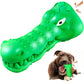 Green Rubber Alligator Toy  Head Dog Chew For Aggressive Chewers