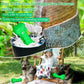Green Rubber Alligator Toy  Head Dog Chew For Aggressive Chewers