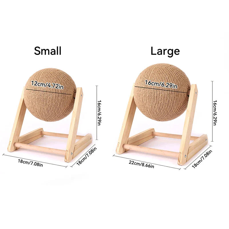 Cat Scratching Ball Toy – Sisal Rope Board for Grinding Paws