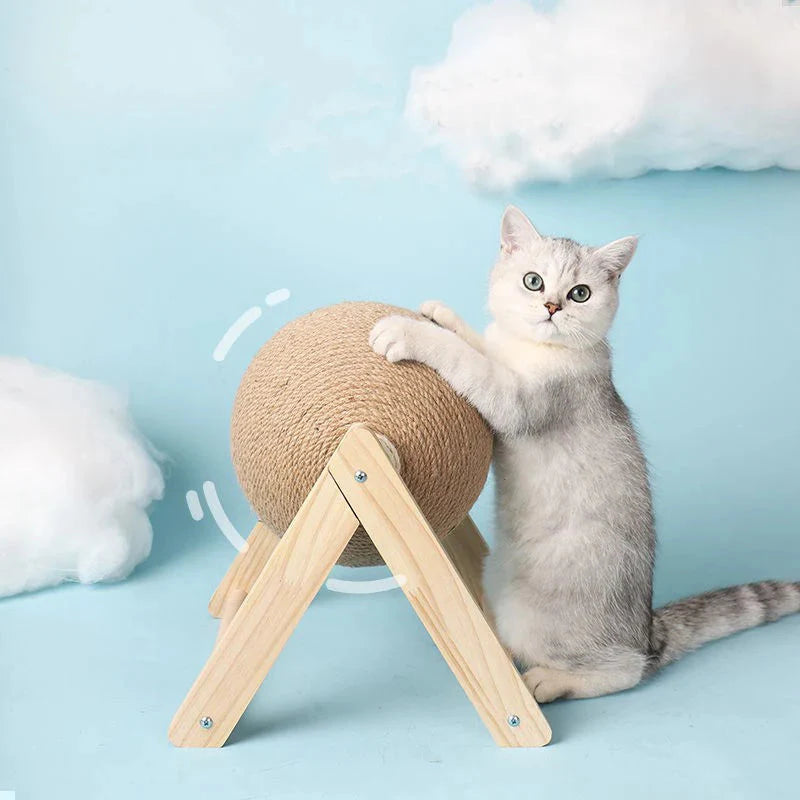 Cat Scratching Ball Toy – Sisal Rope Board for Grinding Paws