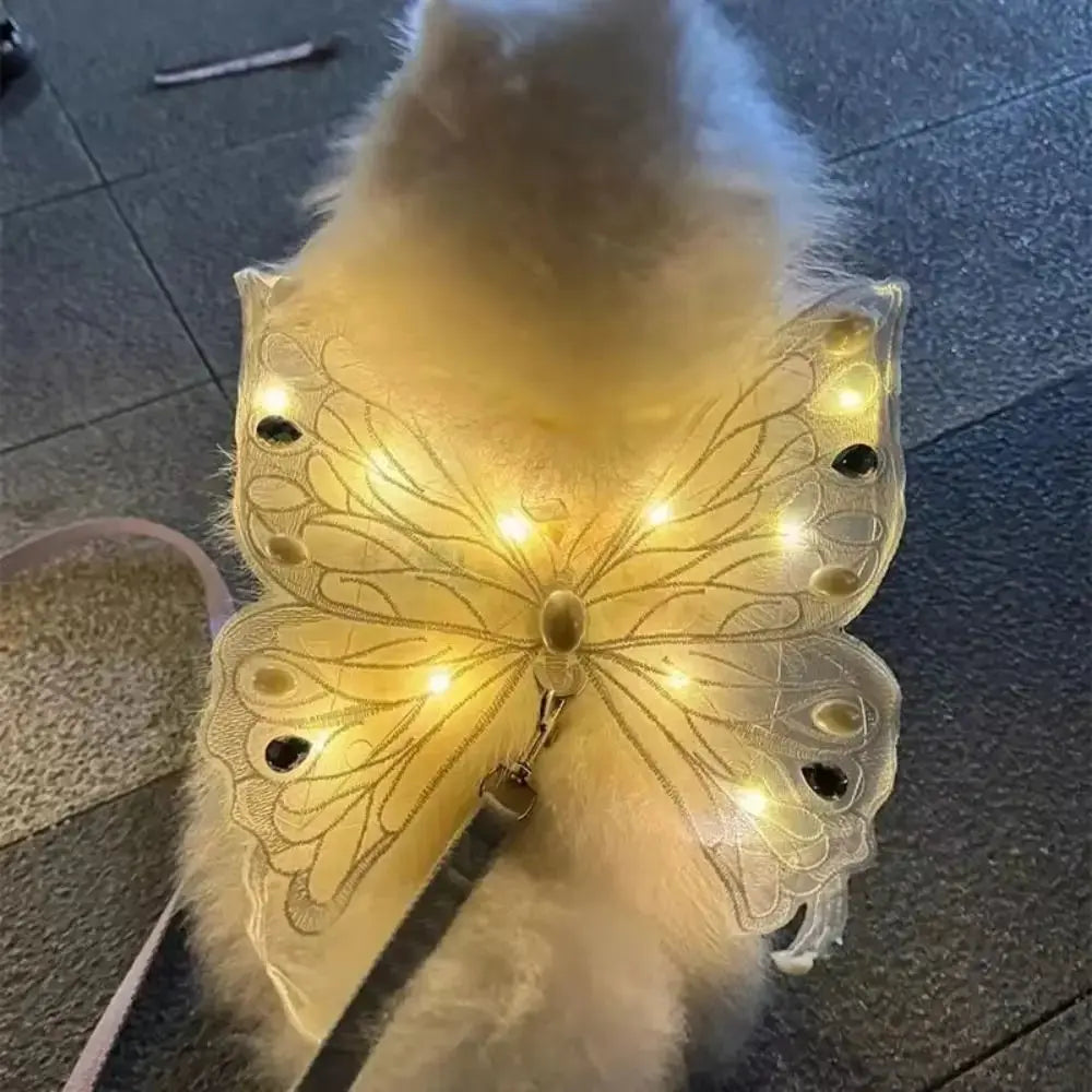 Halloween Glowing Butterfly Wings for Pets