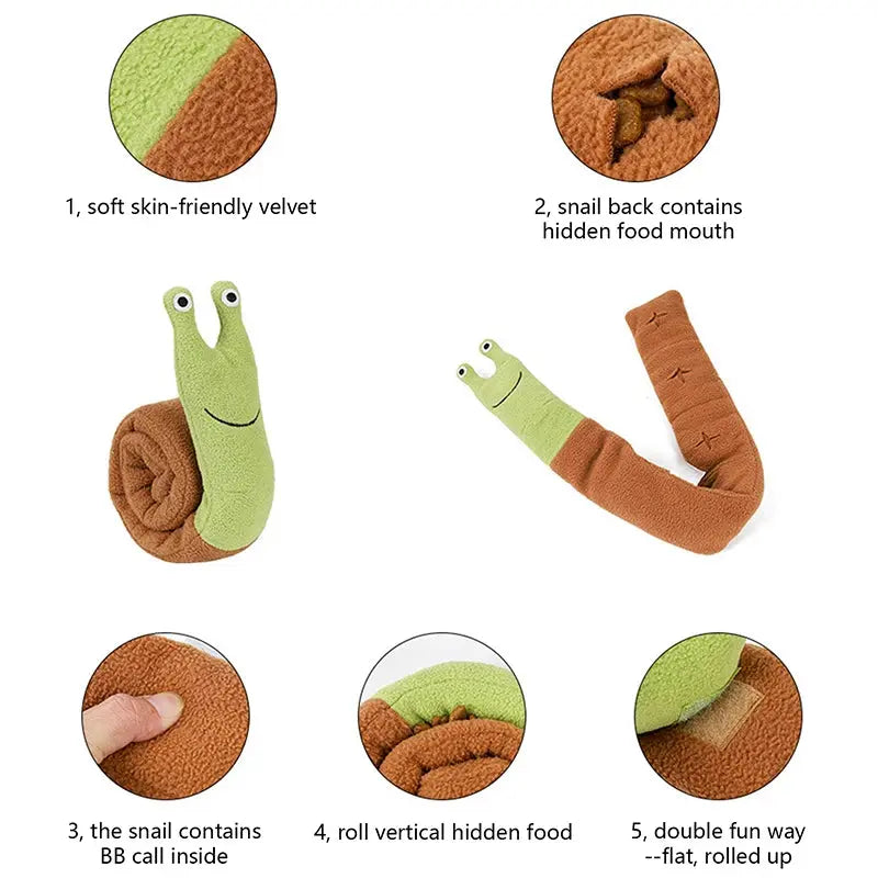 Snail Snacker Interactive Dog Toy – Perfect for All Breeds