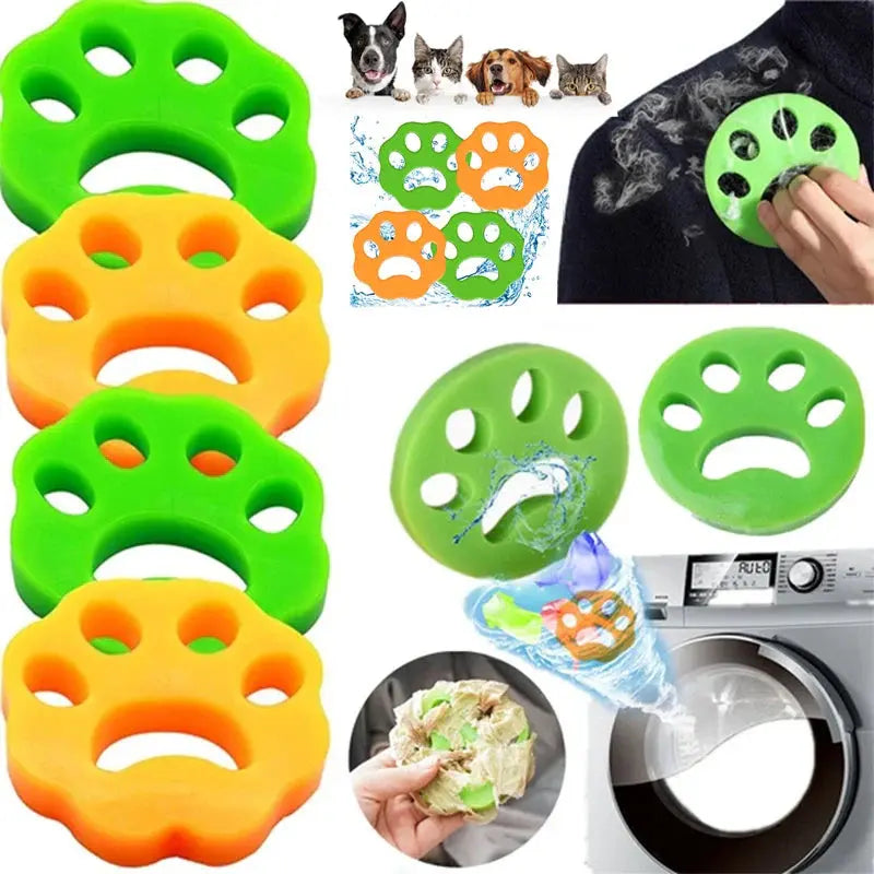 Laundry Pet Hair Remover - Effective Fur Removal  (4 pcs)