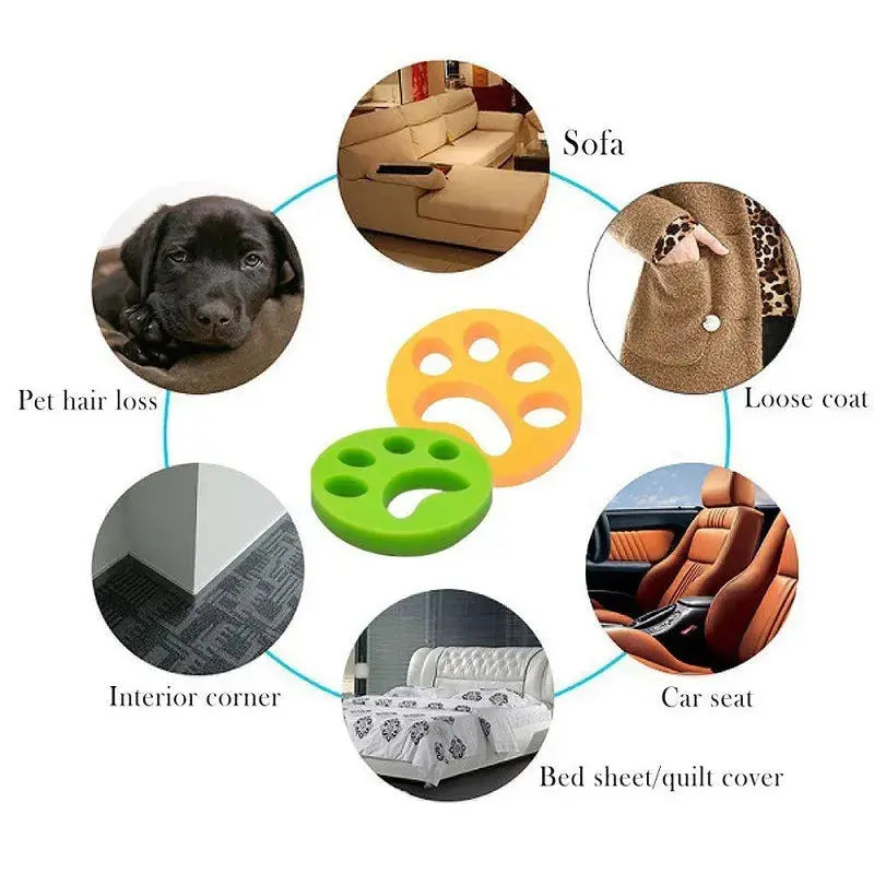 Laundry Pet Hair Remover - Effective Fur Removal  (4 pcs)