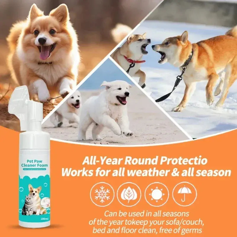 Pet Paw Cleaning Foam – Easy Foot Detergent for Cats & Dogs