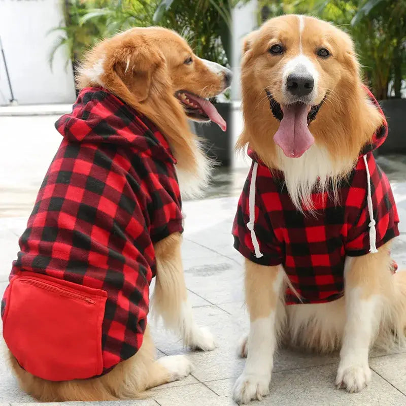 Reversible Dog Coat Winter – Plaid Vest for All Sizes