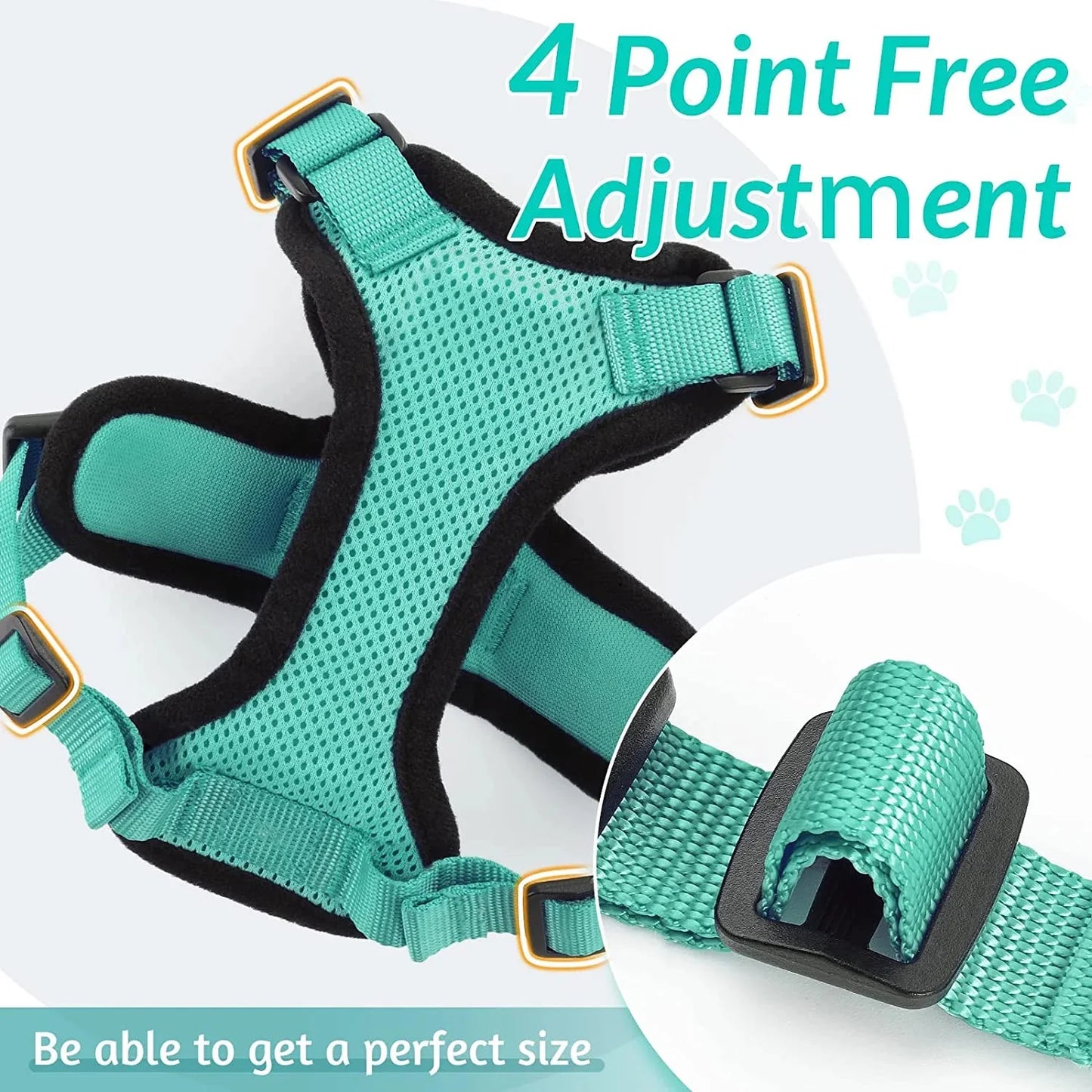 Cat Harness and Leash for Walking – Escape Proof, Soft &amp; Adjustable Vest Harnesses