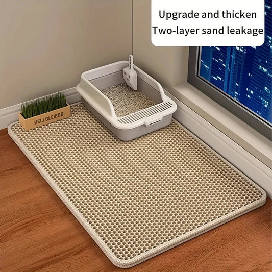 Advanced Honeycomb Cat Litter Mat – Large, Waterproof & Easy to Clean