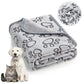 Soft Fluffy Pet Blanket - High-Quality Warm Cartoon Pattern Mat for Cats & Dogs