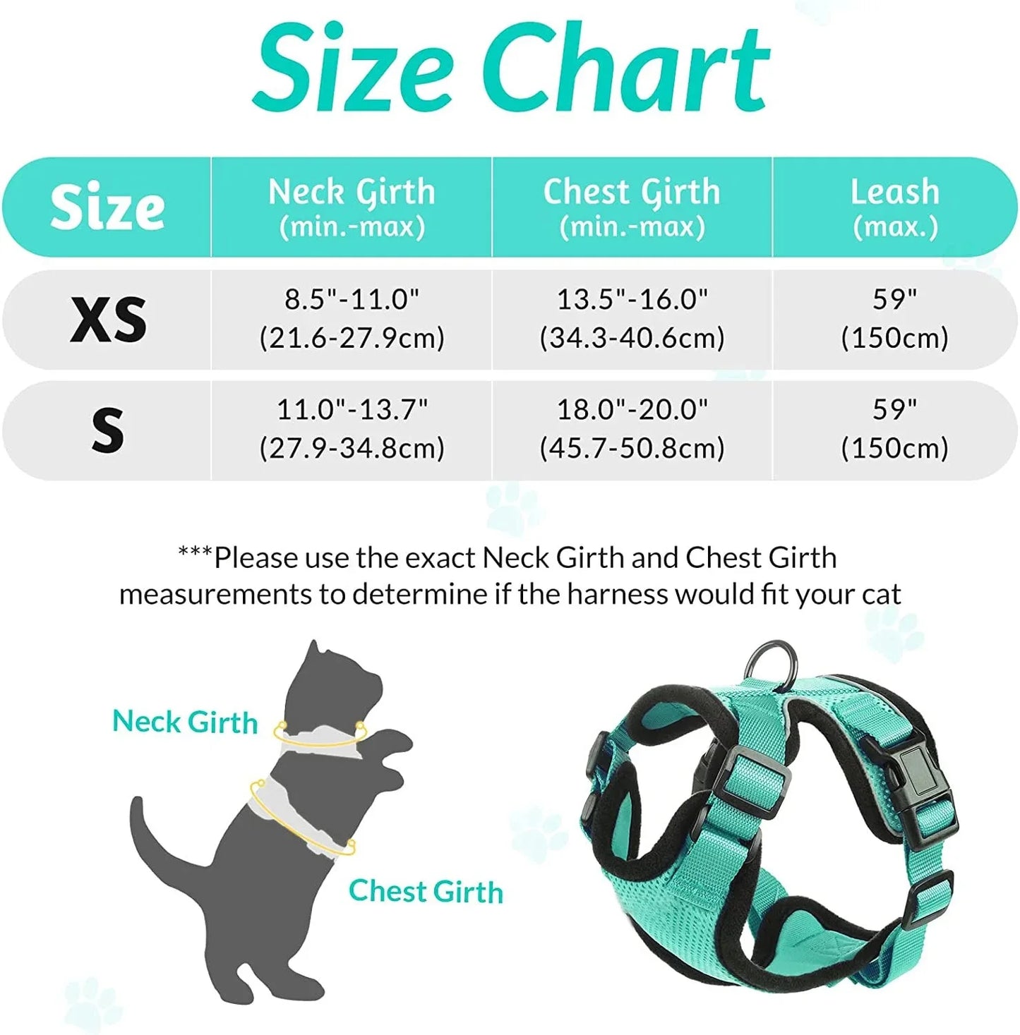 Cat Harness and Leash for Walking – Escape Proof, Soft &amp; Adjustable Vest Harnesses