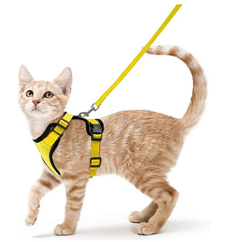 Cat Harness and Leash for Walking – Escape Proof, Soft &amp; Adjustable Vest Harnesses
