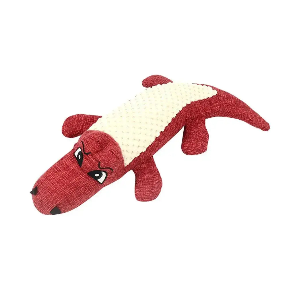 Squeaky crocodile plush for aggressive chewers🐾