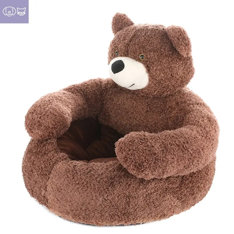Teddy Bear Cuddler Pet Bed – Cozy Comfort for Your Furry Friend