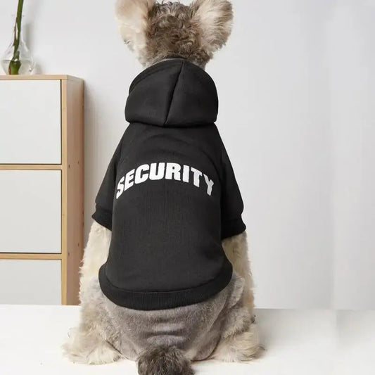 Winter Security Dog Hoodie with Leash Hole for Large & Small Dogs
