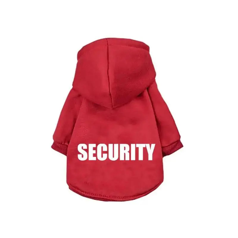 Winter Security Dog Hoodie with Leash Hole for Large & Small Dogs