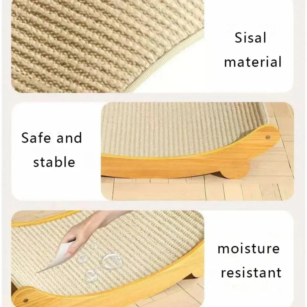 Wooden Cat Scratching Pad & Bed – Multi-Function Scratch Board